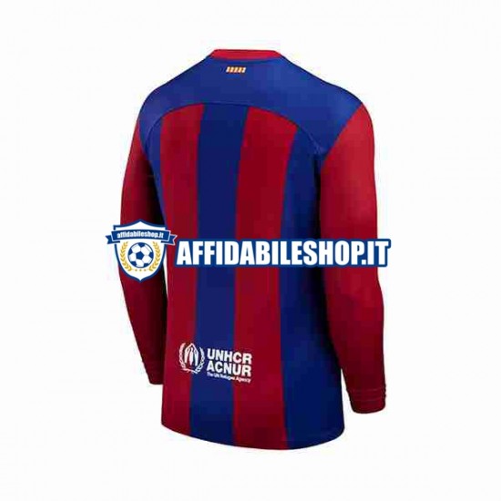 Maglia FC Barcelona 2023-2024 Uomo Manica Lunga, Gara Home