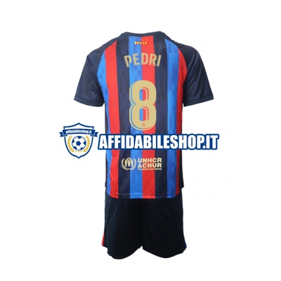 Maglia FC Barcelona Pedri 8 2022-2023 Bambino 3-13 anni Manica Corta, Gara Home