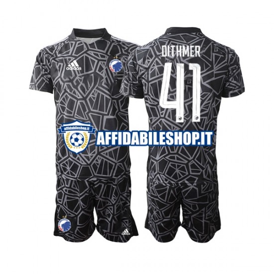 Maglia FC Copenhagen Portiere Andreas Dithmer 41 2022-2023 Bambino 3-13 anni Manica Corta, Gara Home