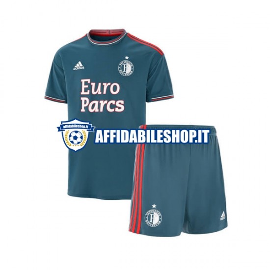 Maglia Feyenoord Rotterdam 2022-2023 Bambino 3-13 anni Manica Corta, Gara Away