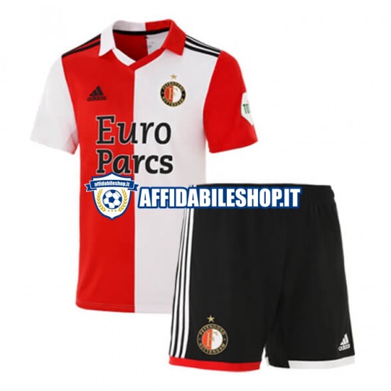 Maglia Feyenoord Rotterdam 2022-2023 Bambino 3-13 anni Manica Corta, Gara Home