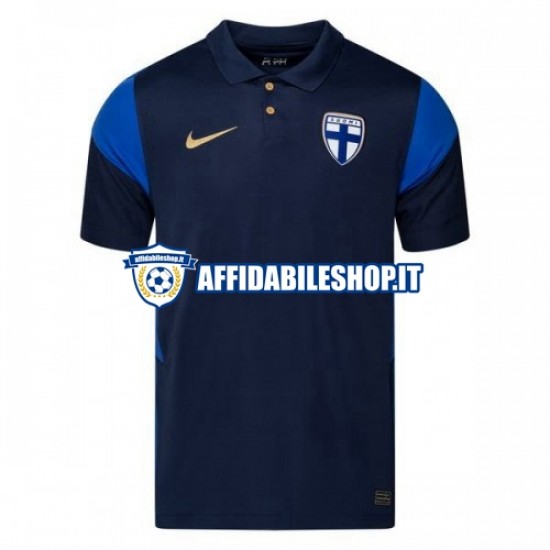 Maglia Finlandia Euro 2020 Uomo Manica Corta, Gara Away