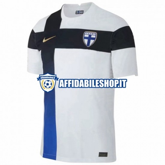 Maglia Finlandia Euro 2020 Uomo Manica Corta, Gara Home