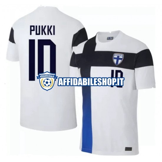 Maglia Finlandia Teemu Pukki 10 Euro 2020 Uomo Manica Corta, Gara Home