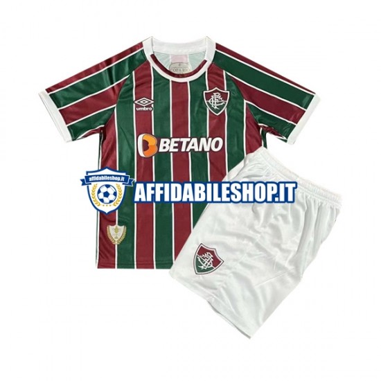 Maglia Fluminense 2023-2024 Bambino 3-13 anni Manica Corta, Gara Home