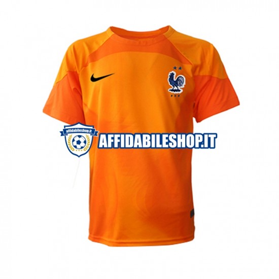 Maglia Francia Portiere World Cup 2022 Uomo Manica Corta, Gara Away