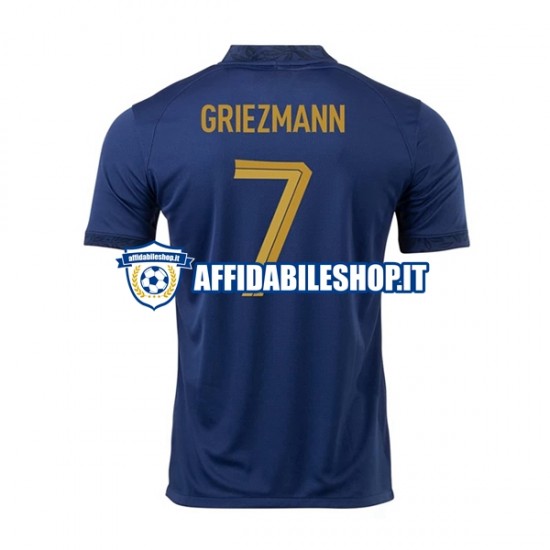 Maglia Francia Griezmann 7 World Cup 2022 Uomo Manica Corta, Gara Home