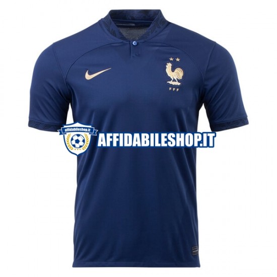 Maglia Francia World Cup 2022 Uomo Manica Corta, Gara Home