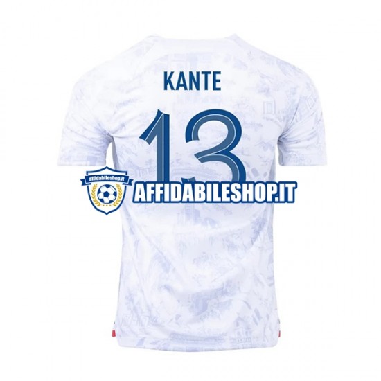 Maglia Francia Kante 13 World Cup 2022 Uomo Manica Corta, Gara Away