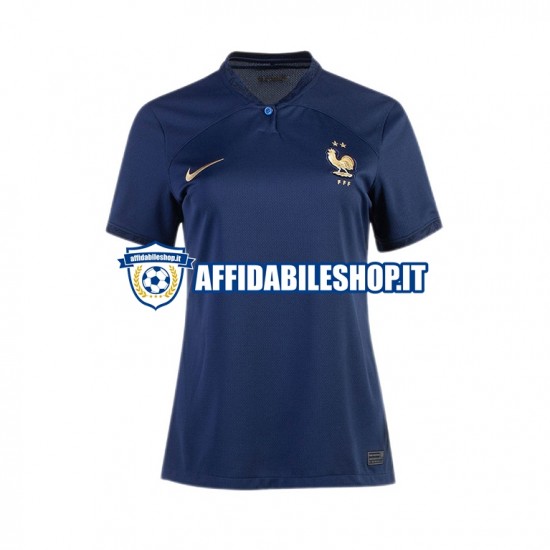 Maglia Francia World Cup 2022 Donna Manica Corta, Gara Home