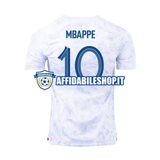 Maglia Francia Mbappé 10 World Cup 2022 Uomo Manica Corta, Gara Away