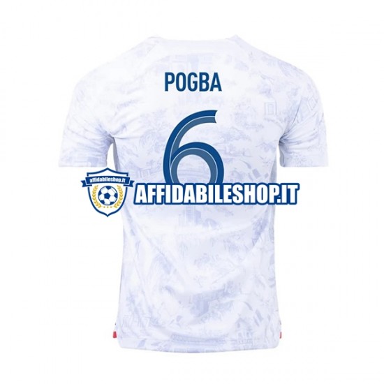 Maglia Francia Pogba 6 World Cup 2022 Uomo Manica Corta, Gara Away