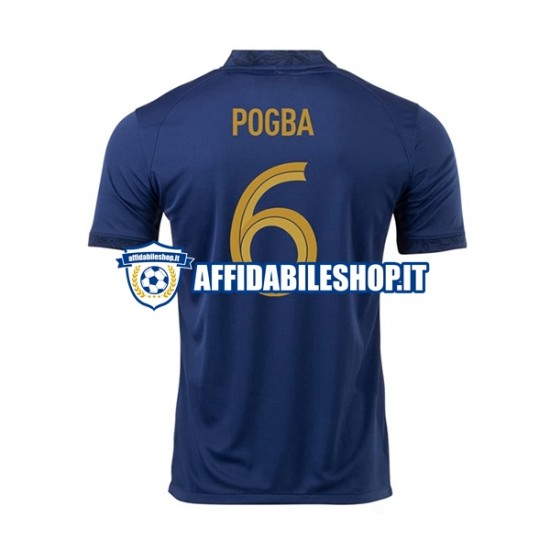 Maglia Francia Pogba 6 World Cup 2022 Uomo Manica Corta, Gara Home