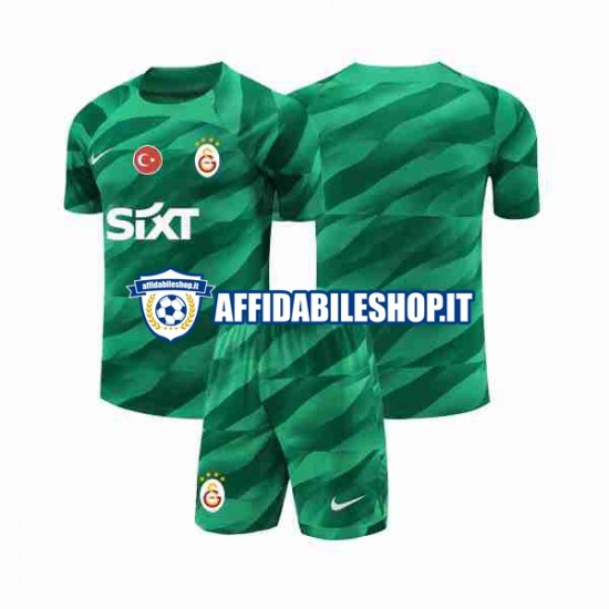 Maglia Galatasaray Portiere 2023-2024 Bambino 3-13 anni Manica Corta, Gara Home