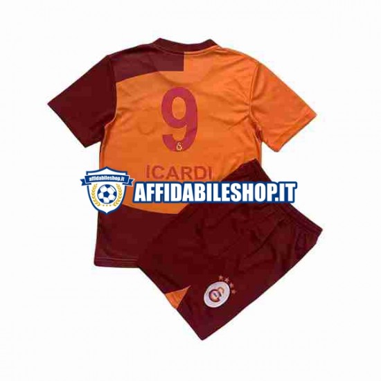 Maglia Galatasaray Icardi 9 2023-2024 Bambino 3-13 anni Manica Corta, Gara Home