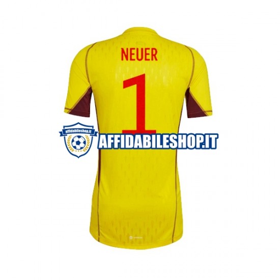 Maglia Germania Portiere Manuel Neuer 1 World Cup 2022 Uomo Manica Corta, Gara Away