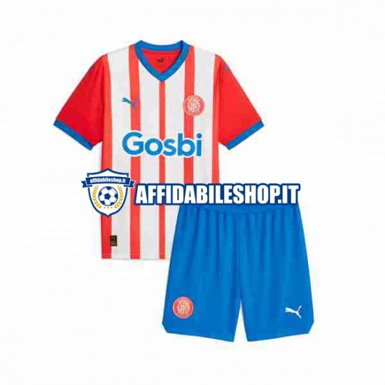 Maglia Girona 2023-2024 Bambino 3-13 anni Manica Corta, Gara Home