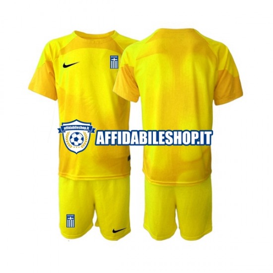 Maglia Grecia Portiere 2023 Bambino 3-13 anni Manica Corta, Gara Home