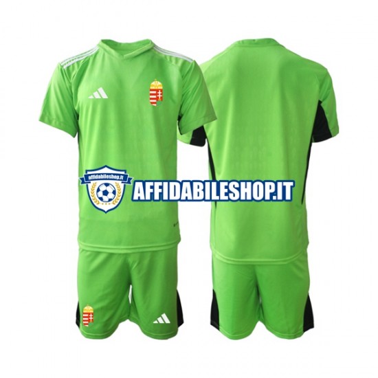 Maglia Ungheria Portiere 2022 Bambino 3-13 anni Manica Corta, Gara Home