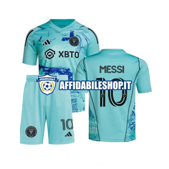 Maglia Inter Miami Lionel Messi 10 Special 2023-2024 Bambino 3-13 anni Manica Corta, Gara Home