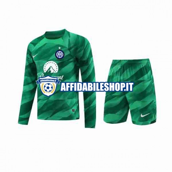 Maglia Inter Milan Portiere 2023-2024 Bambino 3-13 anni Manica Lunga, Gara Away