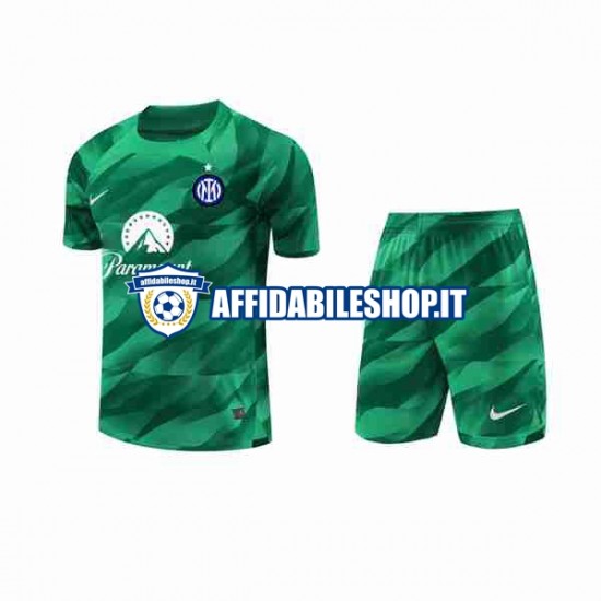 Maglia Inter Milan Portiere 2023-2024 Bambino 3-13 anni Manica Corta, Gara Away