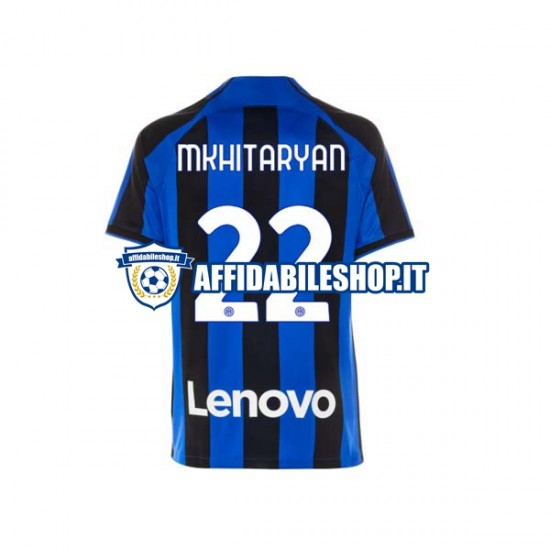 Maglia Inter Milan Henrikh Mkhitaryan 22 2022-2023 Uomo Manica Corta, Gara Home