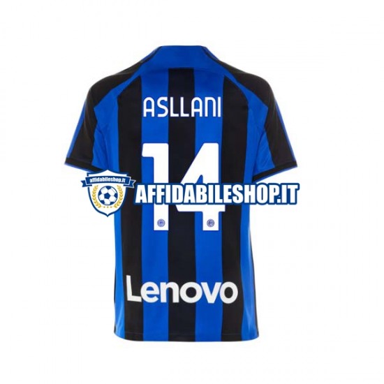 Maglia Inter Milan Kristjan Asllani 14 2022-2023 Uomo Manica Corta, Gara Home