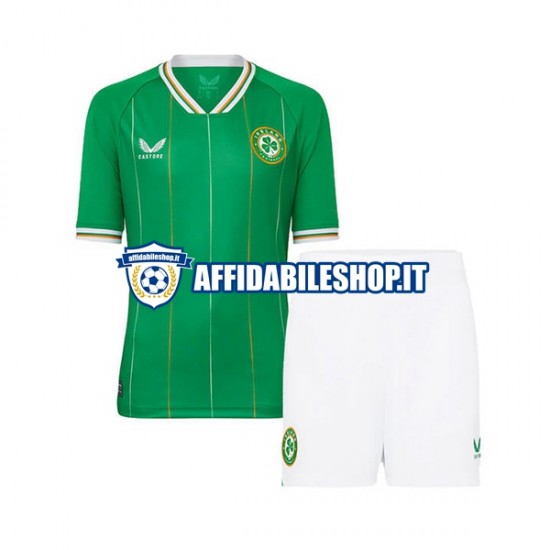 Maglia Irlanda 2023 Bambino 3-13 anni Manica Corta, Gara Home