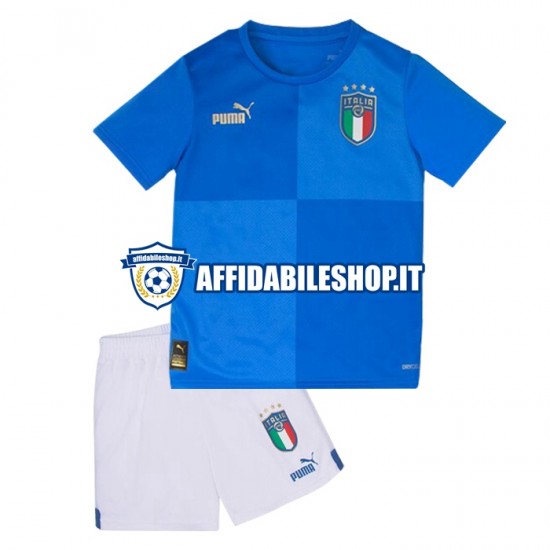 Maglia Italia 2022 Bambino 3-13 anni Manica Corta, Gara Home