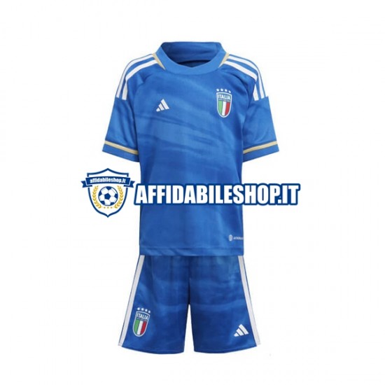 Maglia Italia 2023 Bambino 3-13 anni Manica Corta, Gara Home