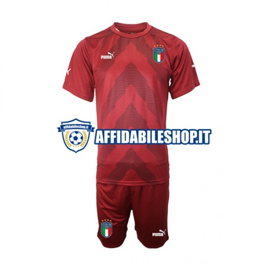 Maglia Italia Portiere 2022-2023 Bambino 3-13 anni Manica Corta, Gara Away