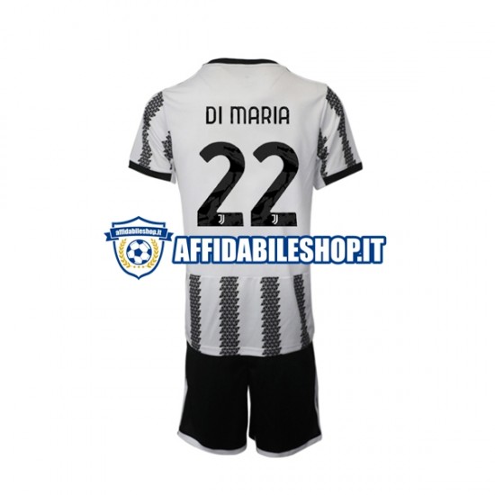 Maglia Juventus Di Maria 22 2022-2023 Bambino 3-13 anni Manica Corta, Gara Home