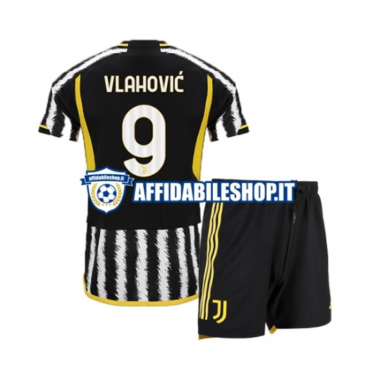 Maglia Stati Uniti Juventus Dn Vlahovic 9 2023-2024 Bambino 3-13 anni Manica Corta, Gara Home