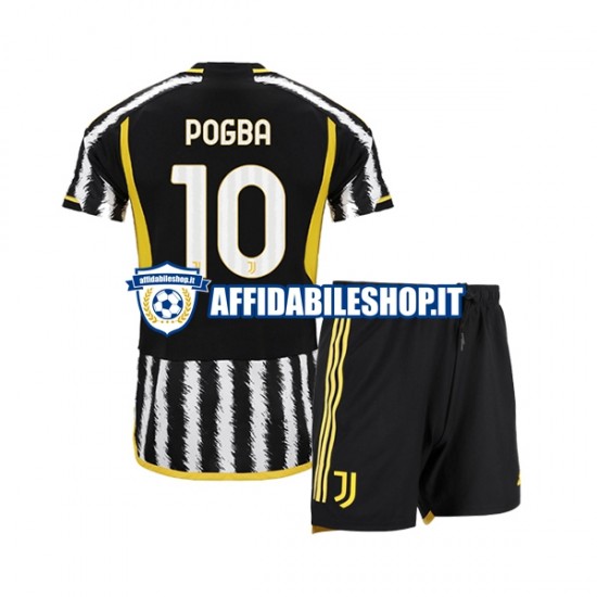 Maglia Juventus Paul Pogba 10 2023-2024 Bambino 3-13 anni Manica Corta, Gara Home