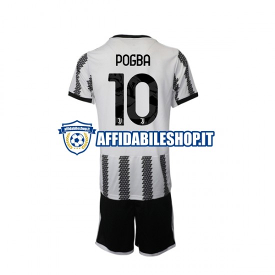 Maglia Juventus Pogba 10 2022-2023 Bambino 3-13 anni Manica Corta, Gara Home