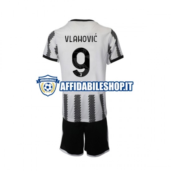 Maglia Juventus Vlahovic 9 2022-2023 Bambino 3-13 anni Manica Corta, Gara Home