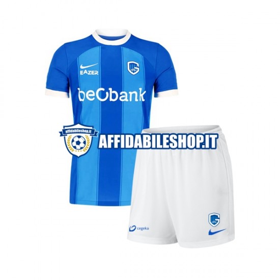 Maglia KRC Genk 2023-2024 Bambino 3-13 anni Manica Corta, Gara Home