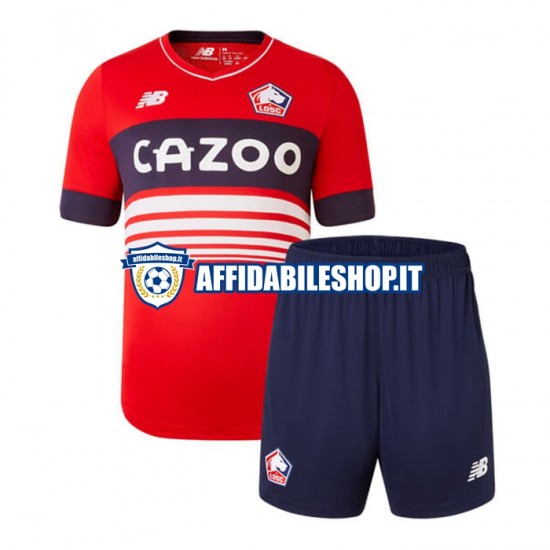 Maglia LOSC Lille 2022-2023 Bambino 3-13 anni Manica Corta, Gara Home