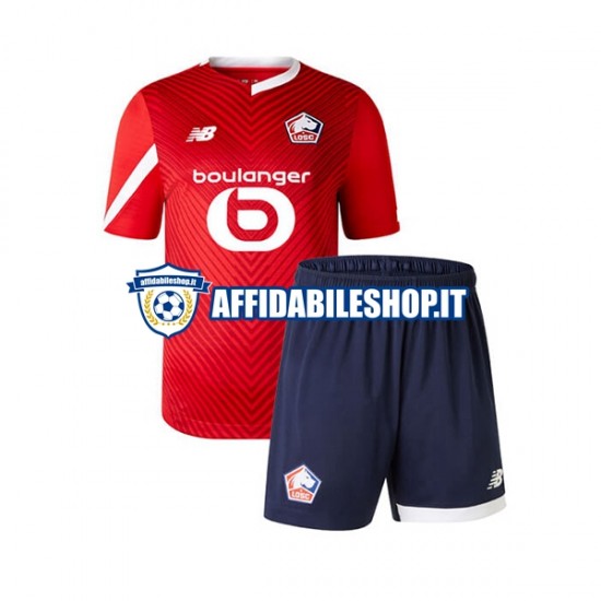 Maglia LOSC Lille 2023-2024 Bambino 3-13 anni Manica Corta, Gara Home