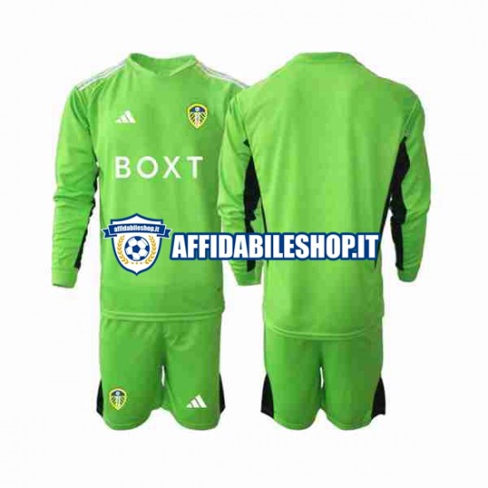 Maglia Leeds United Portiere 2023-2024 Bambino 3-13 anni Manica Lunga, Gara Home