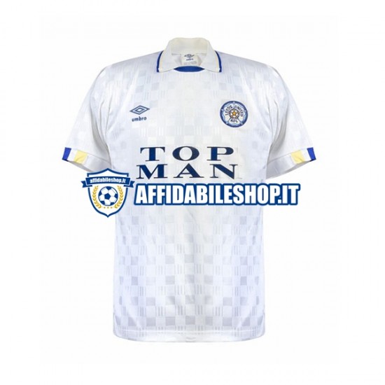 Maglia Leeds United Retro 1989-1990 Uomo Manica Corta, Gara Home