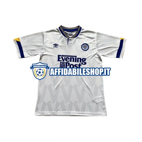 Maglia Leeds United Retro 1991-1992 Uomo Manica Corta, Gara Home