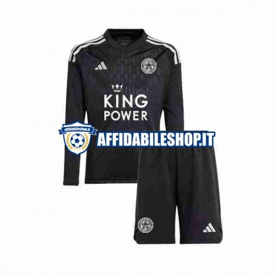 Maglia Leicester City Portiere 2023-2024 Bambino 3-13 anni Manica Lunga, Gara Terza