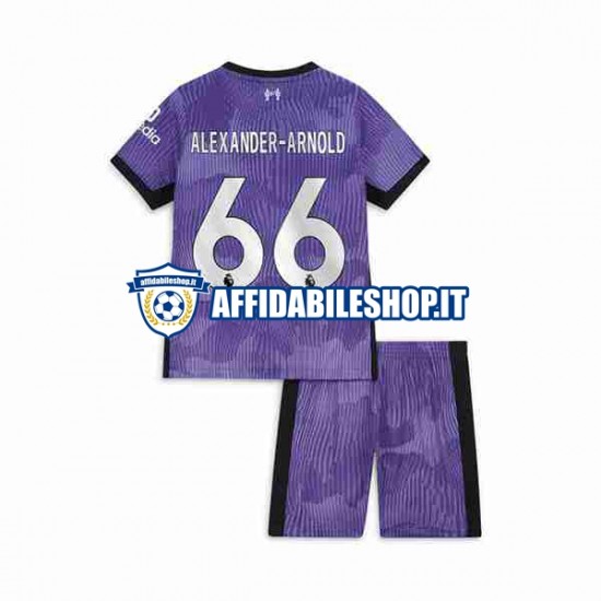 Maglia Liverpool Alexander-Arnold 66 2023-2024 Bambino 3-13 anni Manica Corta, Gara Terza