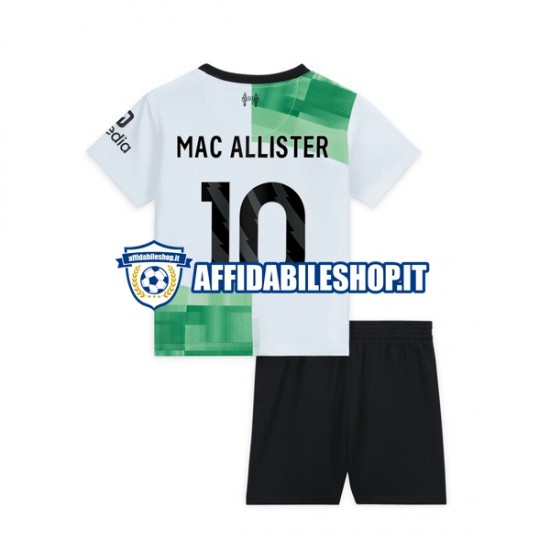 Maglia Liverpool Alexis Mac Allister 10 2023-2024 Bambino 3-13 anni Manica Corta, Gara Away