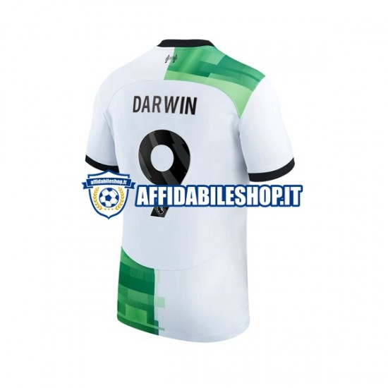 Maglia Liverpool Darwin Nunez 9 2023-2024 Uomo Manica Corta, Gara Away