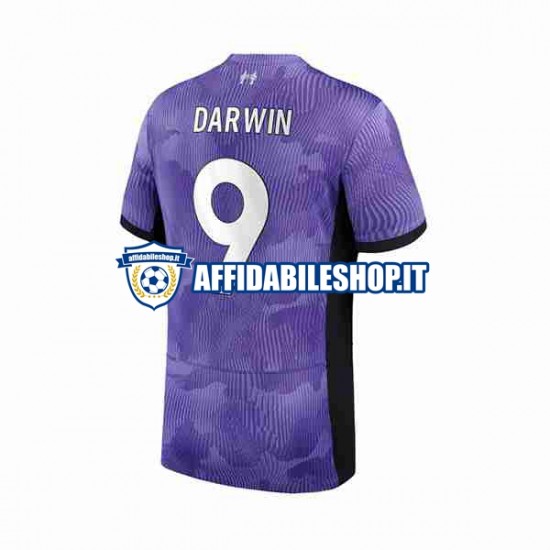 Maglia Liverpool Darwin Nunez 9 2023-2024 Uomo Manica Corta, Gara Terza