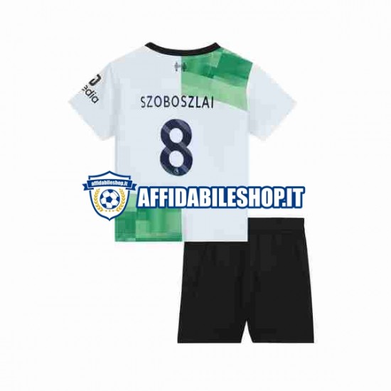 Maglia Liverpool Dominik Szoboszlai 8 2023 Bambino 3-13 anni Manica Corta, Gara Away