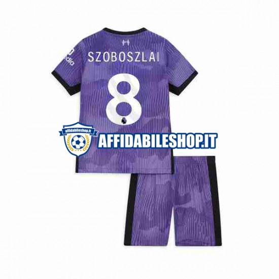 Maglia Liverpool Dominik Szoboszlai 8 2023 Bambino 3-13 anni Manica Corta, Gara Terza